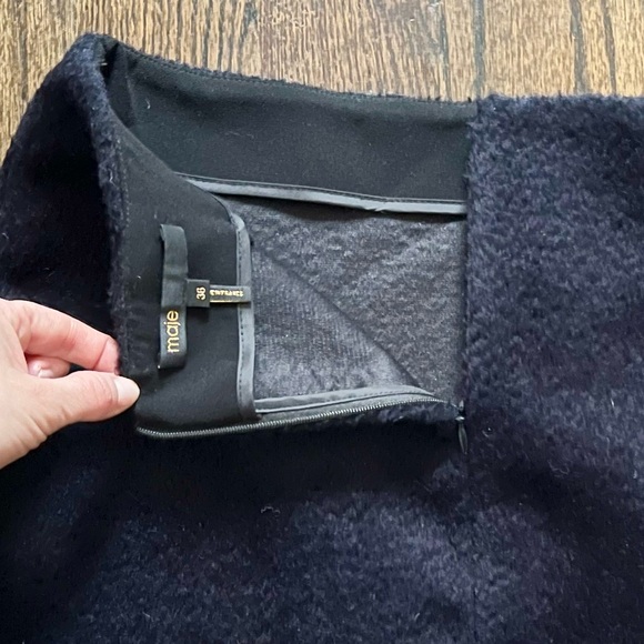 Maje ~ Skirt ~ Navy ~Size 38 - Picture 4 of 6